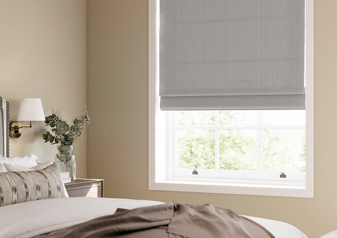 Portofino Stripe, Calm Grey - Roman Blind - Image 5